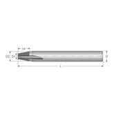 Straight Flutes - Taper 55°/60° TM Solid Straight Flutes for Bone Plate Applications - Big-tools Industrial Supply Tools for Metal Cutting